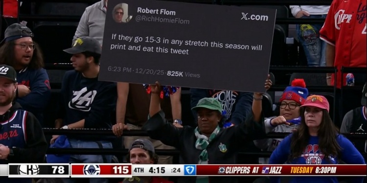 开云-👍有种！被快船&amp;哈登等众将点名的吃推特球迷 今日直播说到做到